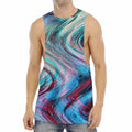 Smoke Psychedelic Trippy Print Men's Muscle Tank Top