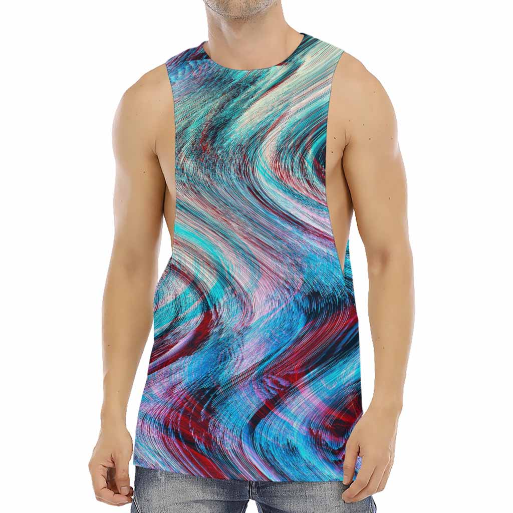 Smoke Psychedelic Trippy Print Men's Muscle Tank Top
