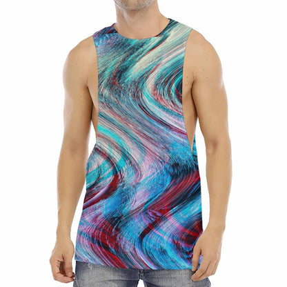 Smoke Psychedelic Trippy Print Men's Muscle Tank Top