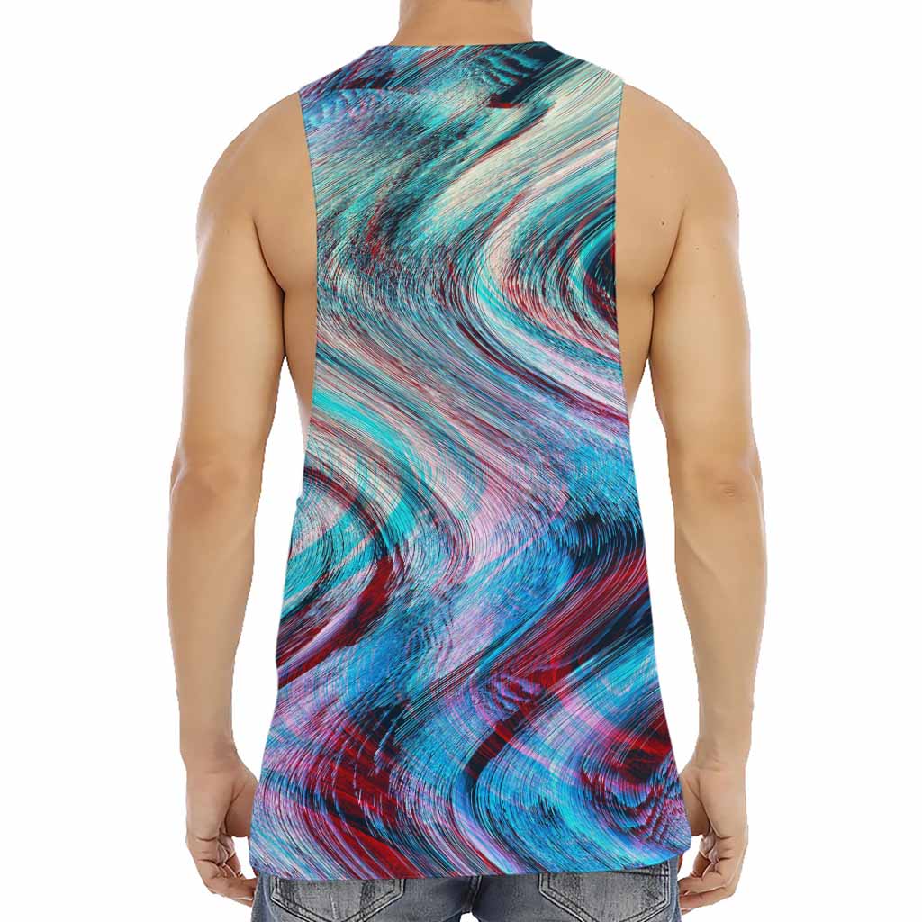 Smoke Psychedelic Trippy Print Men's Muscle Tank Top