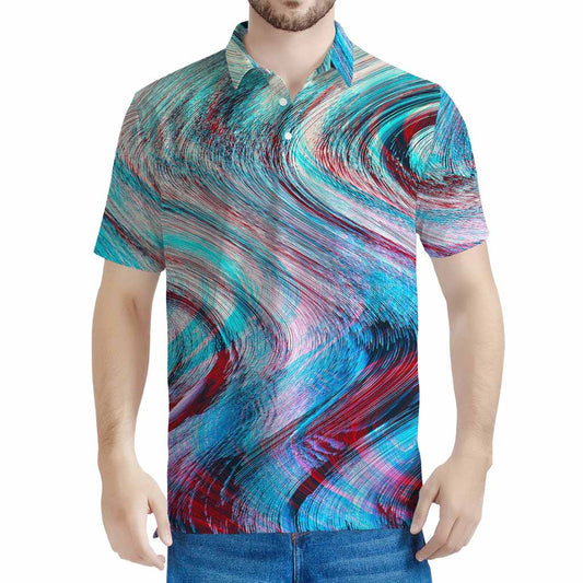 Smoke Psychedelic Trippy Print Men's Polo Shirt