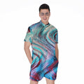 Smoke Psychedelic Trippy Print Men's Romper