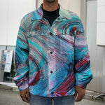 Smoke Psychedelic Trippy Print Men's Shirt Jacket