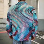 Smoke Psychedelic Trippy Print Men's Shirt Jacket