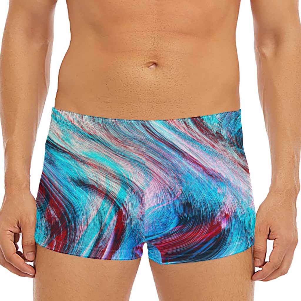 Smoke Psychedelic Trippy Print Men's Short Boxer Briefs