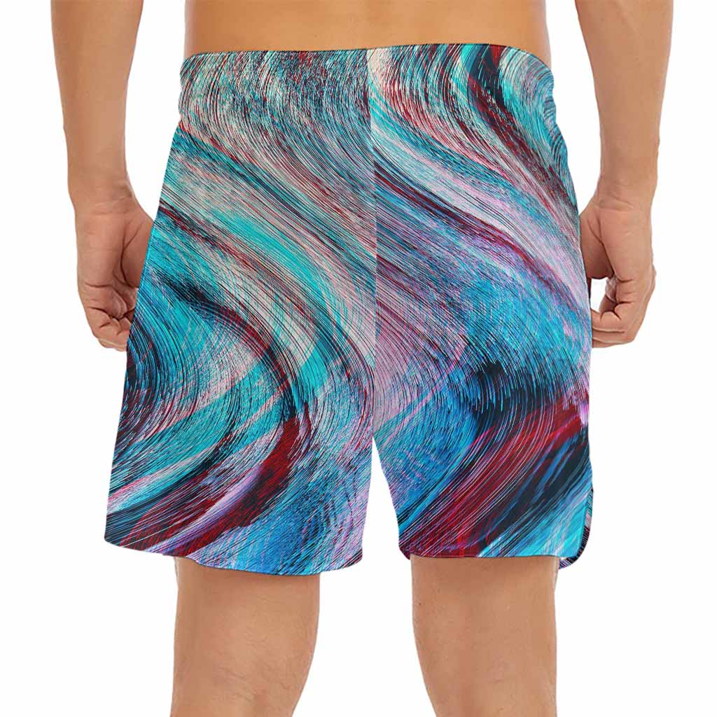 Smoke Psychedelic Trippy Print Men's Split Running Shorts