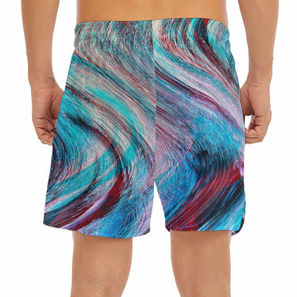 Smoke Psychedelic Trippy Print Men's Split Running Shorts