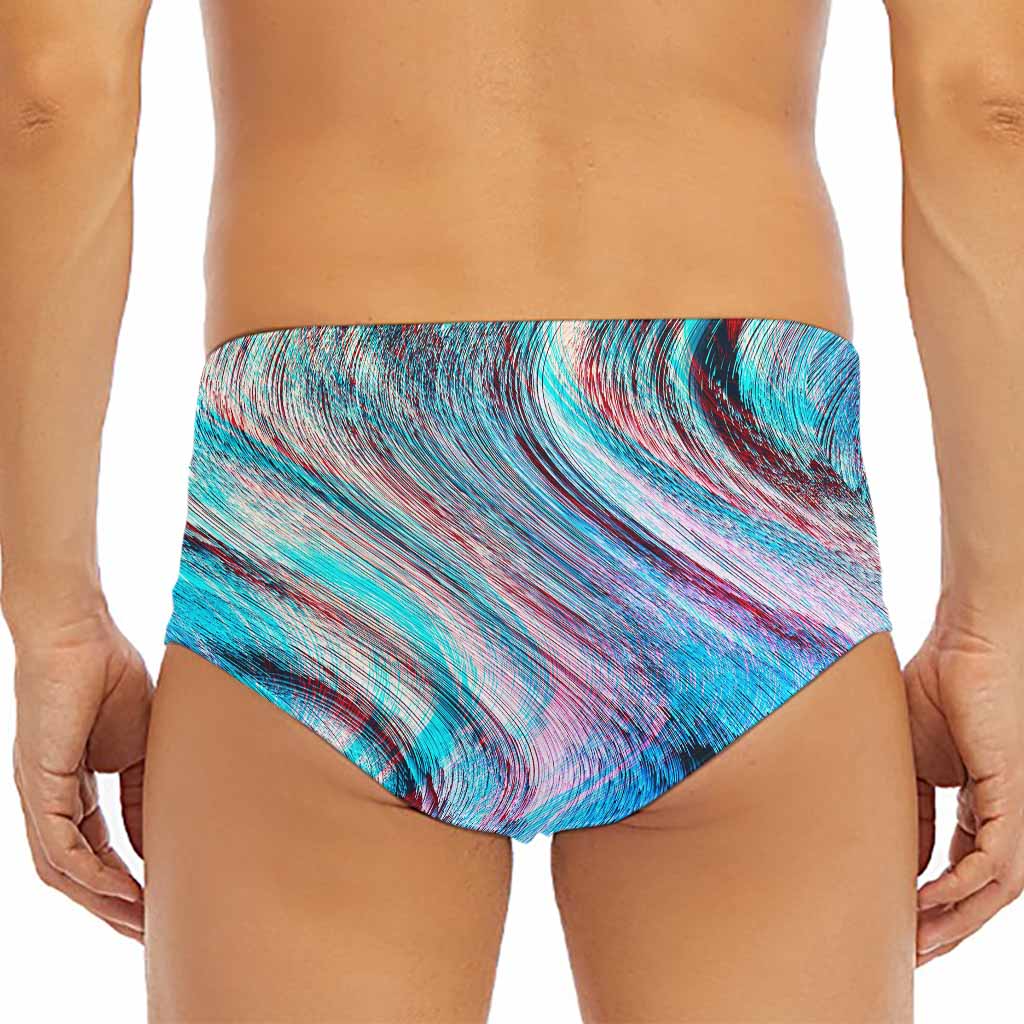 Smoke Psychedelic Trippy Print Men's Triangle Swim Briefs