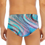 Smoke Psychedelic Trippy Print Men's Triangle Swim Briefs