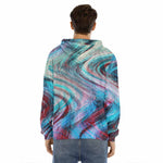 Smoke Psychedelic Trippy Print Men's Velvet Pullover Hoodie