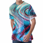 Smoke Psychedelic Trippy Print Men's Velvet T-Shirt