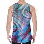 Smoke Psychedelic Trippy Print Men's Velvet Tank Top