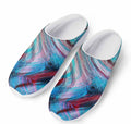 Smoke Psychedelic Trippy Print Mesh Casual Shoes