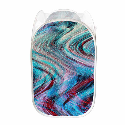 Smoke Psychedelic Trippy Print Mesh Laundry Hamper