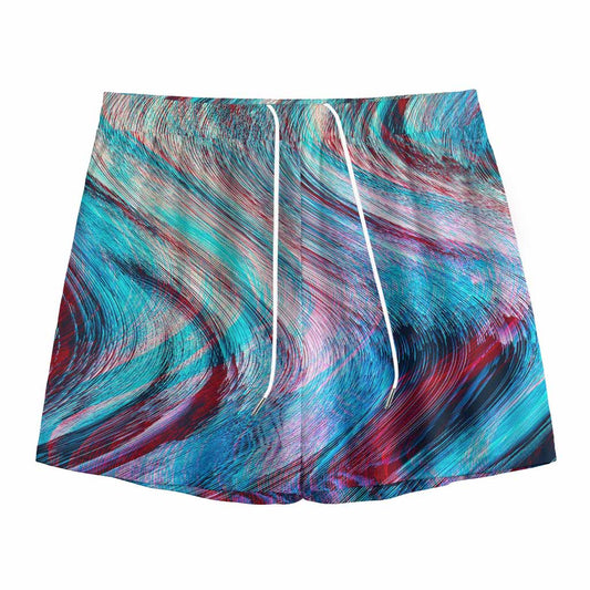 Smoke Psychedelic Trippy Print Mesh Shorts