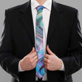 Smoke Psychedelic Trippy Print Necktie