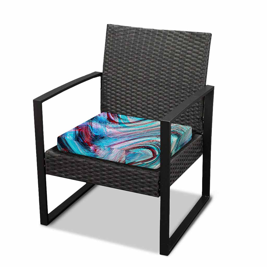 Smoke Psychedelic Trippy Print Outdoor Seat Cushion Cover