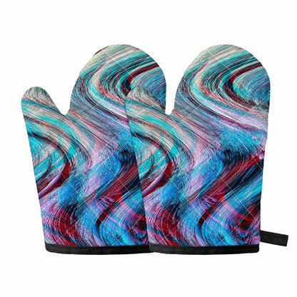 Smoke Psychedelic Trippy Print Oven Mitts