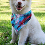 Smoke Psychedelic Trippy Print Over The Collar Dog Bandana