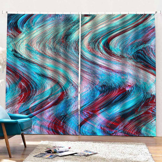 Smoke Psychedelic Trippy Print Pencil Pleat Curtains