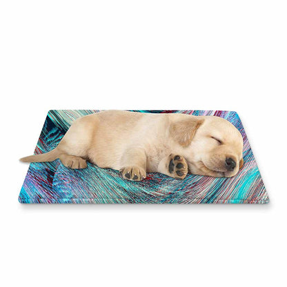 Smoke Psychedelic Trippy Print Pet Cooling Mat Cover