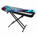 Smoke Psychedelic Trippy Print Piano Keyboard Cover