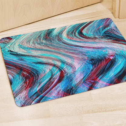 Smoke Psychedelic Trippy Print Polyester Doormat