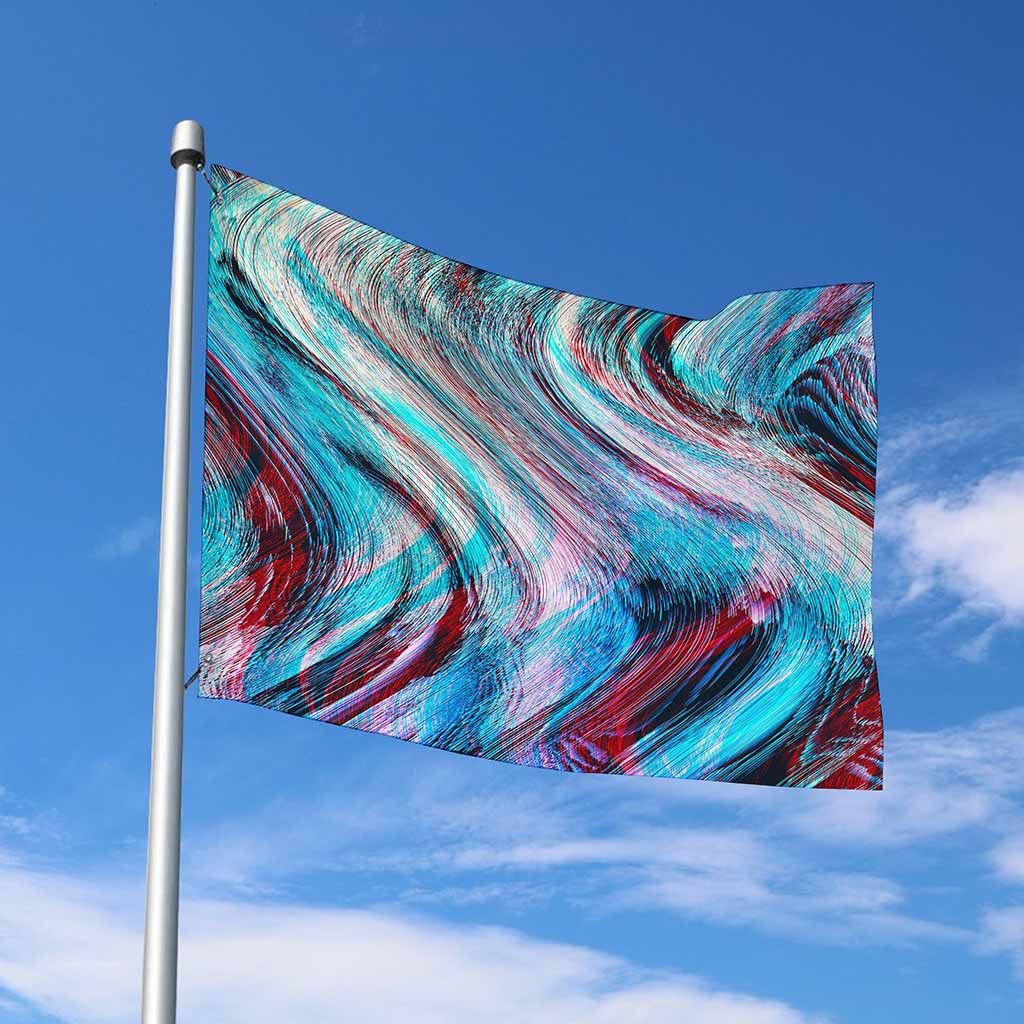 Smoke Psychedelic Trippy Print Polyester Flag