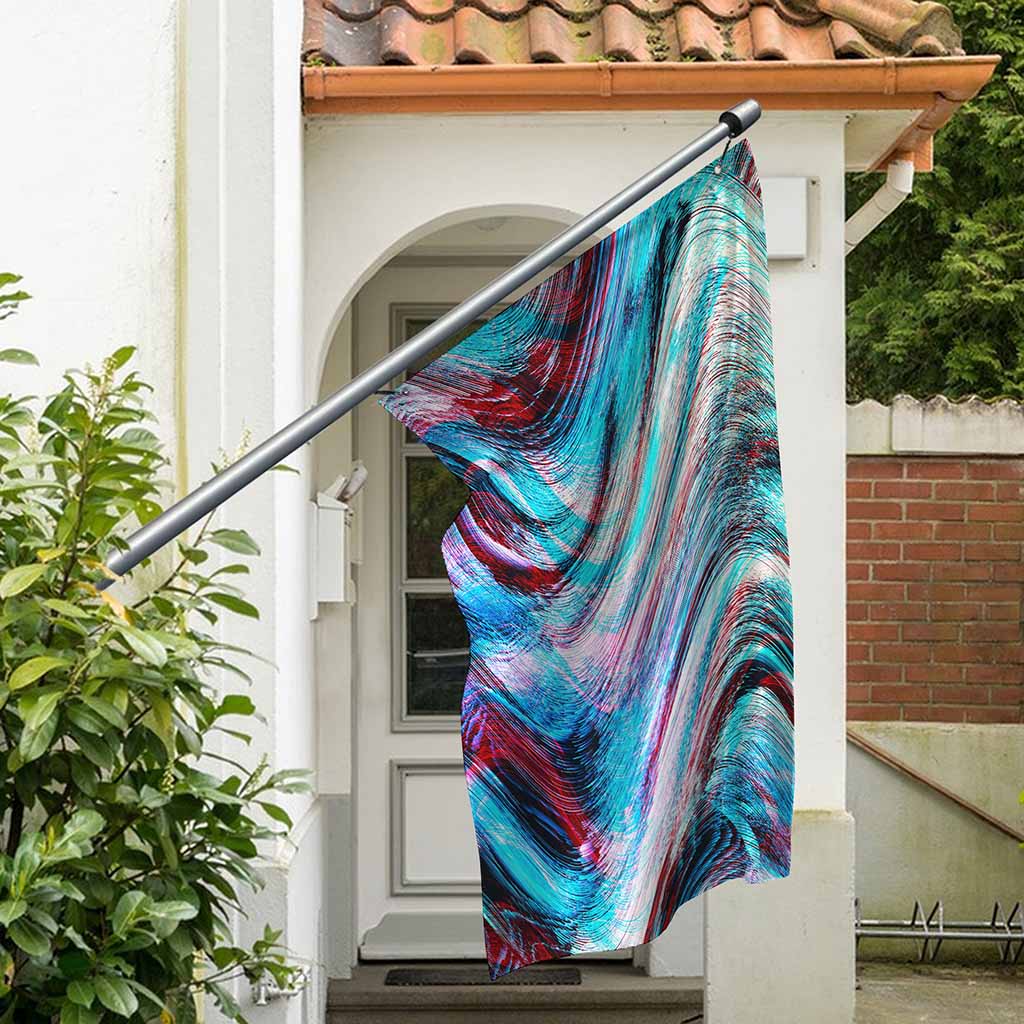 Smoke Psychedelic Trippy Print Polyester Flag