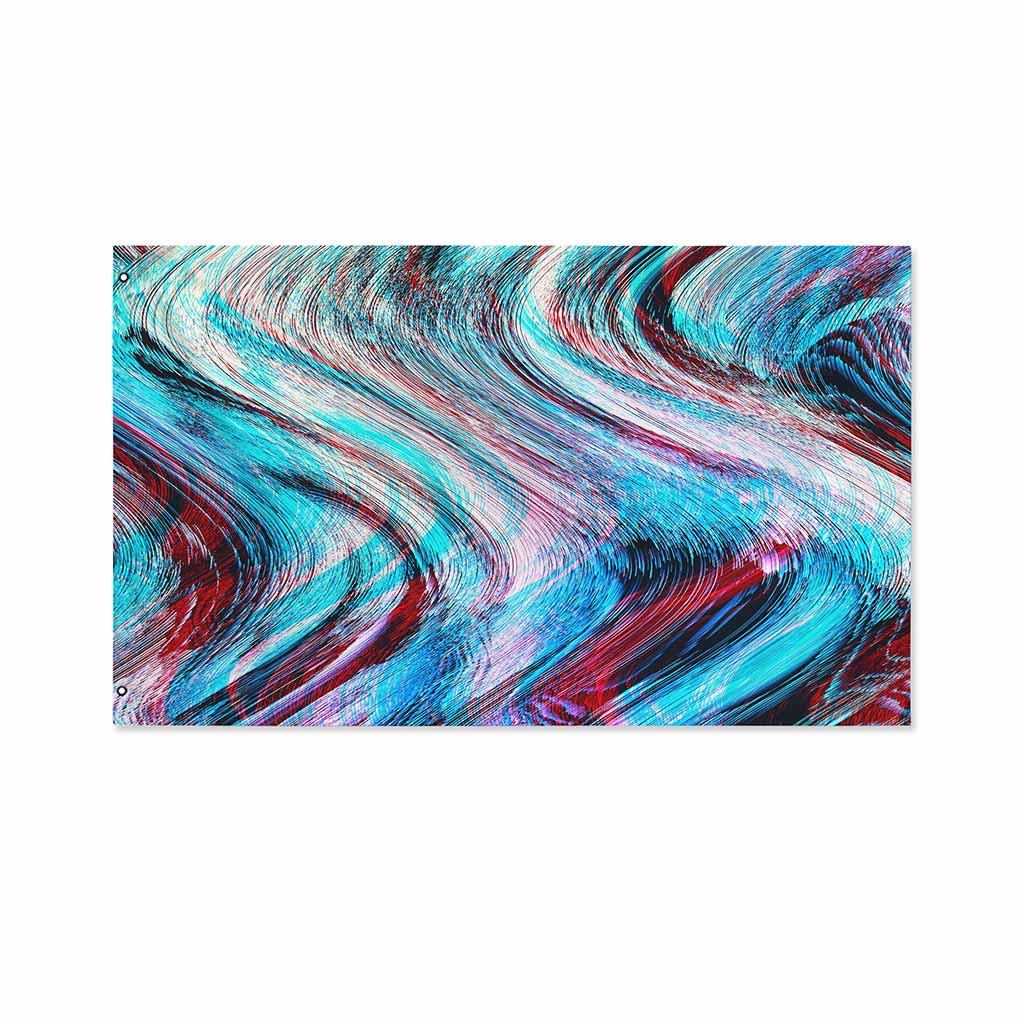 Smoke Psychedelic Trippy Print Polyester Flag