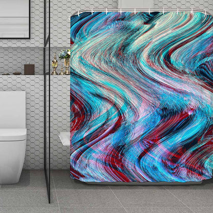Smoke Psychedelic Trippy Print Polyester Shower Curtain