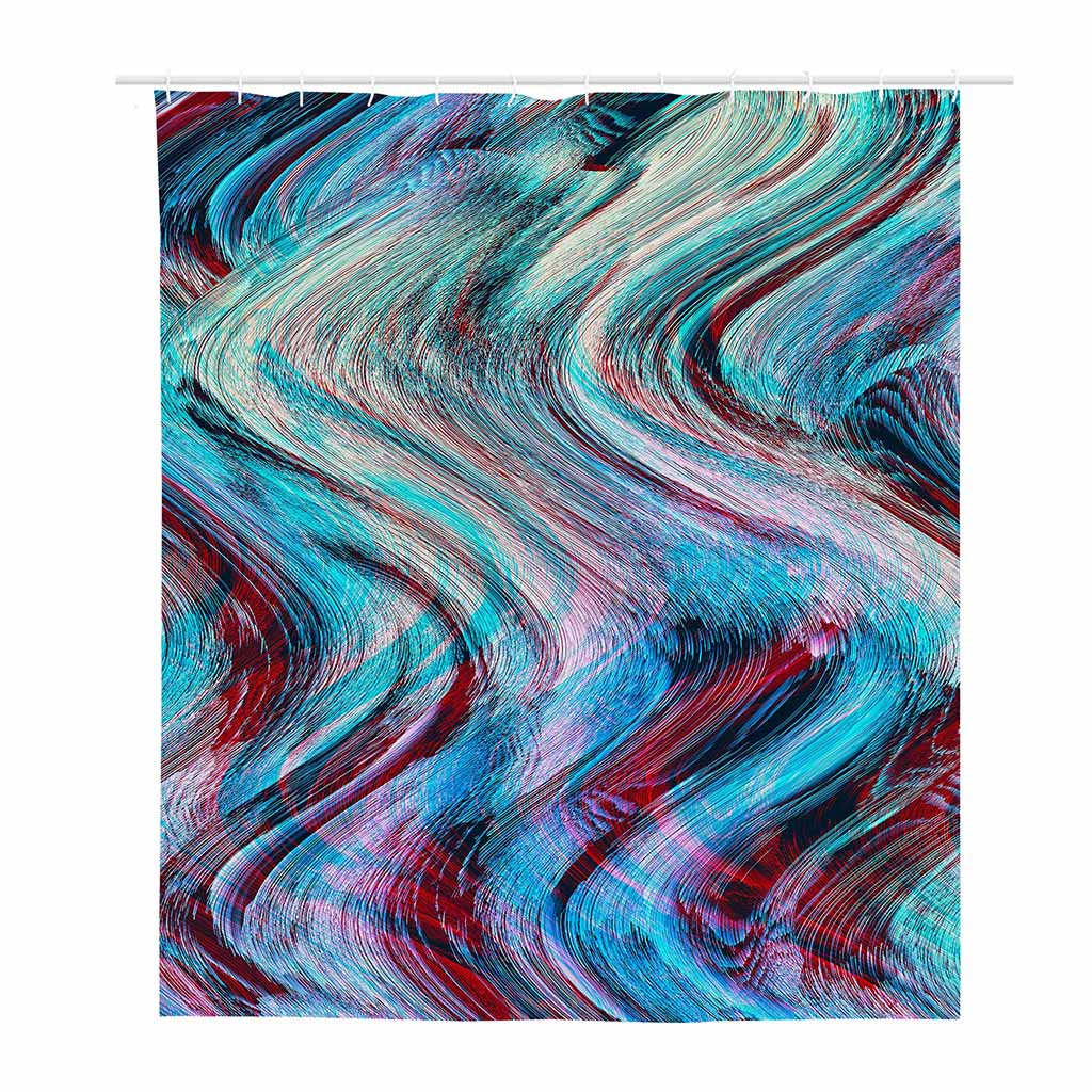 Smoke Psychedelic Trippy Print Polyester Shower Curtain