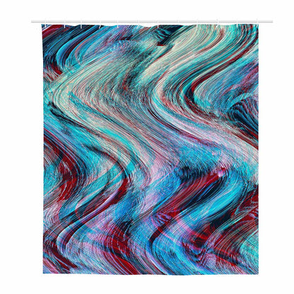 Smoke Psychedelic Trippy Print Polyester Shower Curtain