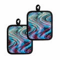 Smoke Psychedelic Trippy Print Pot Holders