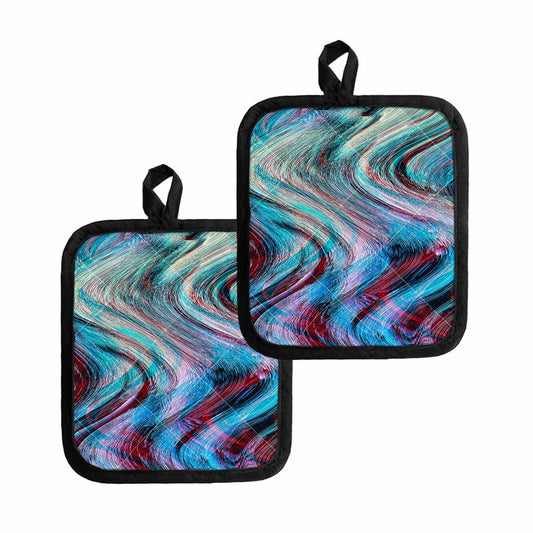 Smoke Psychedelic Trippy Print Pot Holders