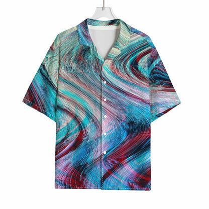 Smoke Psychedelic Trippy Print Rayon Hawaiian Shirt