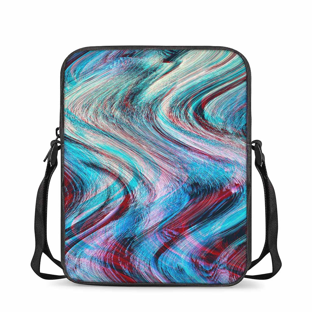 Smoke Psychedelic Trippy Print Rectangular Crossbody Bag
