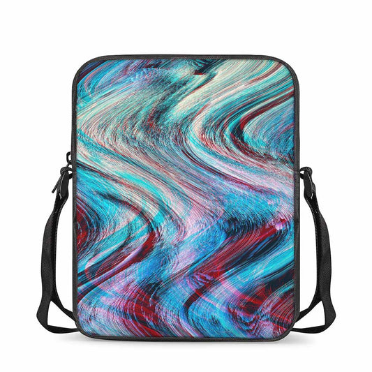Smoke Psychedelic Trippy Print Rectangular Crossbody Bag