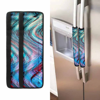 Smoke Psychedelic Trippy Print Refrigerator Handle Covers