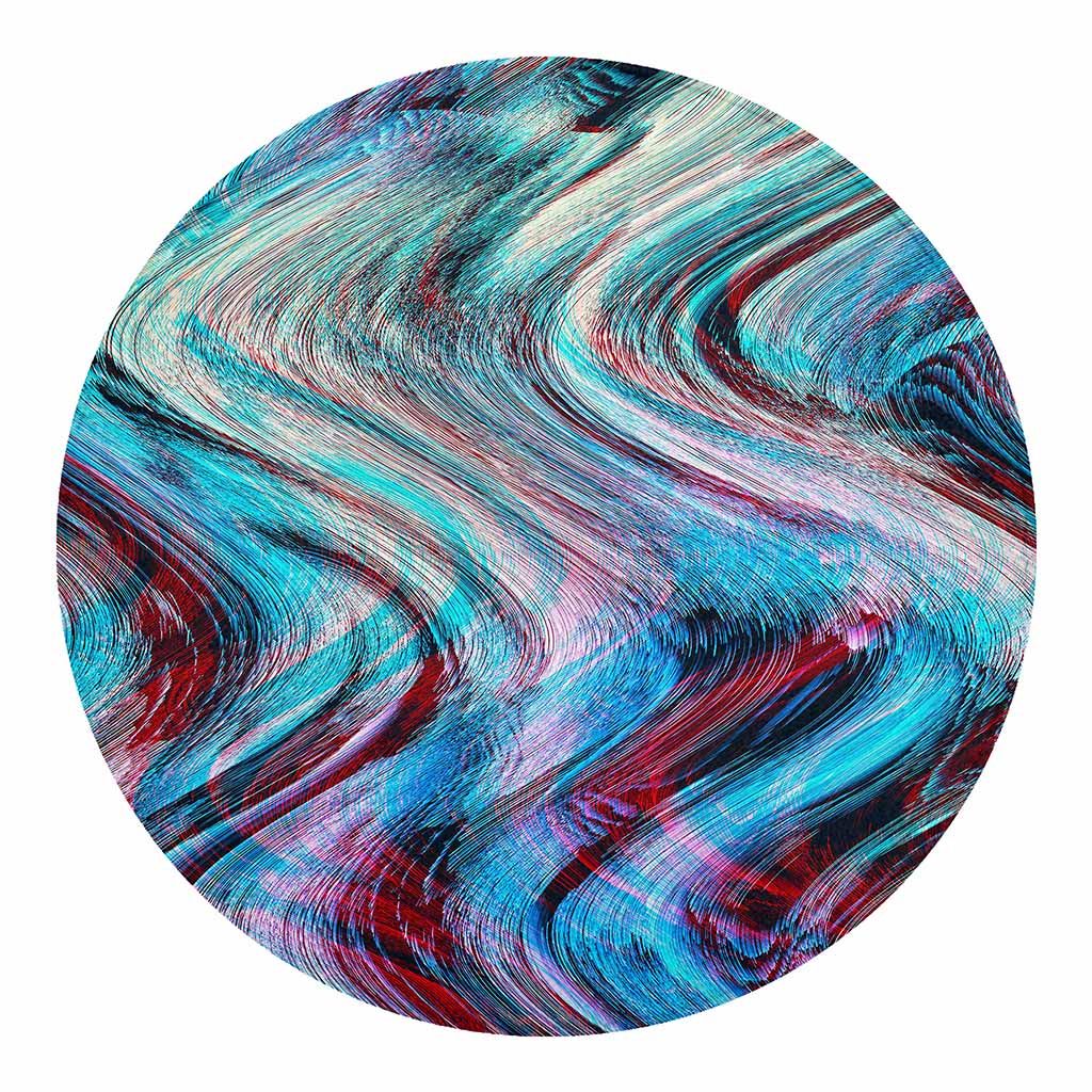 Smoke Psychedelic Trippy Print Round Blanket