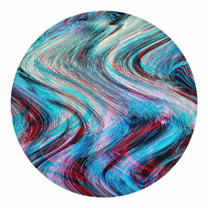 Smoke Psychedelic Trippy Print Round Blanket