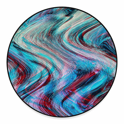 Smoke Psychedelic Trippy Print Round Floor Mat