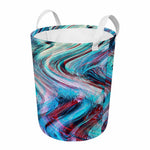 Smoke Psychedelic Trippy Print Round Laundry Basket