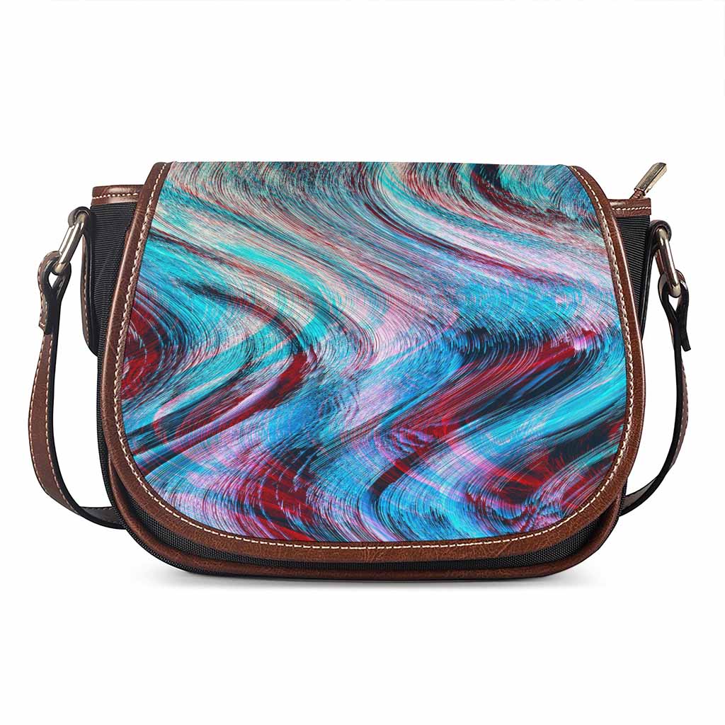Smoke Psychedelic Trippy Print Saddle Bag