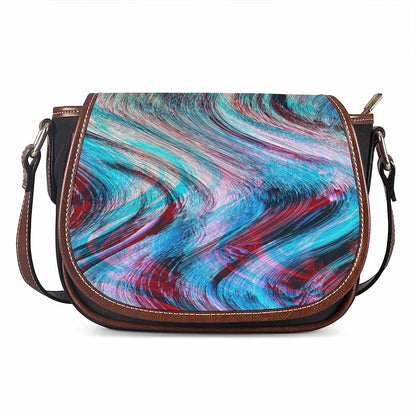 Smoke Psychedelic Trippy Print Saddle Bag
