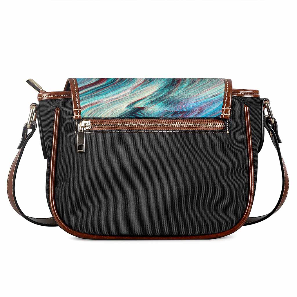 Smoke Psychedelic Trippy Print Saddle Bag