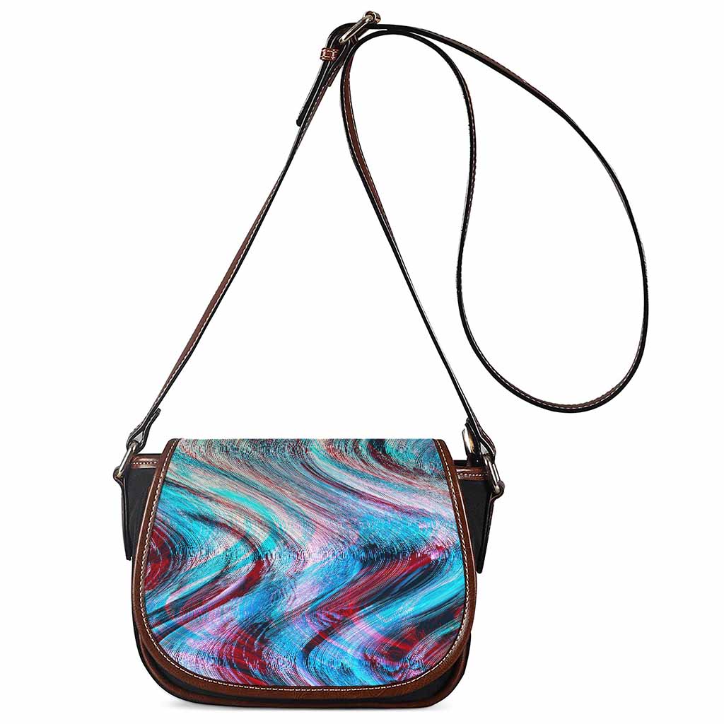 Smoke Psychedelic Trippy Print Saddle Bag