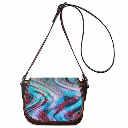Smoke Psychedelic Trippy Print Saddle Bag
