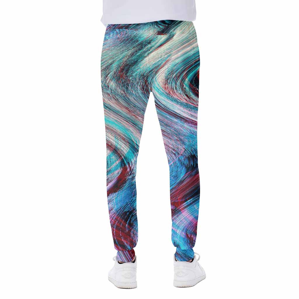 Smoke Psychedelic Trippy Print Scuba Joggers