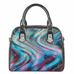 Smoke Psychedelic Trippy Print Shoulder Handbag